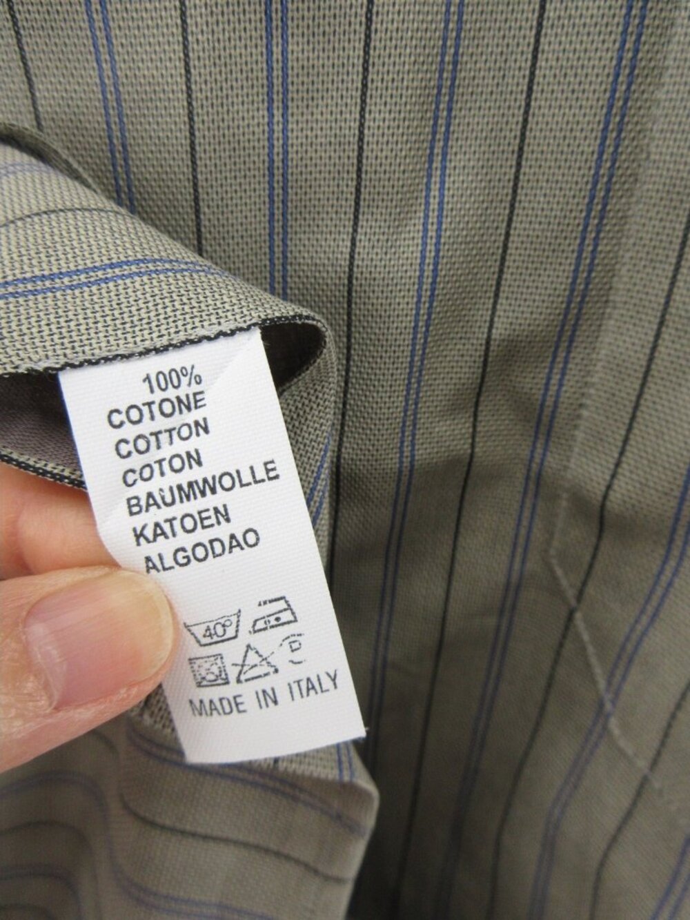 VINTAGE Lorenzini Shirt XXL Neiman Marcus Button Up Striped Italy NEW - Picture 13 of 14